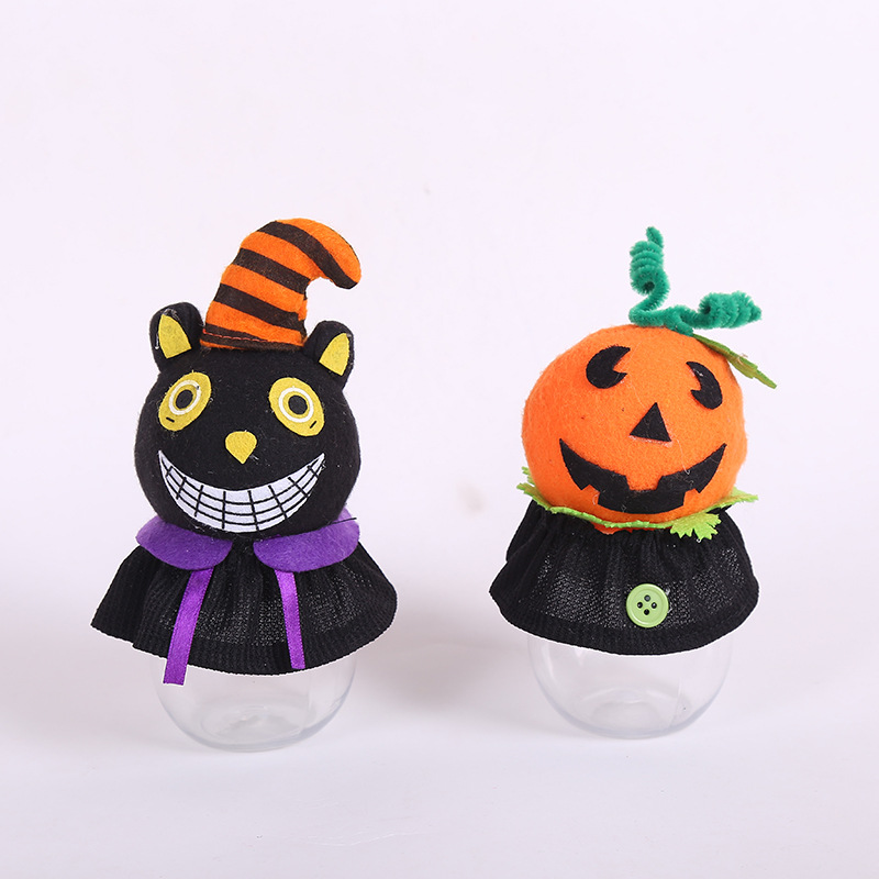 Halloween Decorations Cookie Jar Shopping Mall Hotel Decoration Supplies Halloween Small Transparent Candy Box Decorations