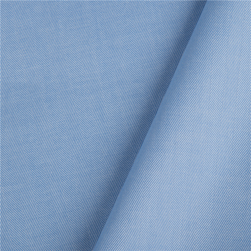 全棉色织人字斜衬衫面料 液氨成衣免烫整理职业装衬衣布料56-3205