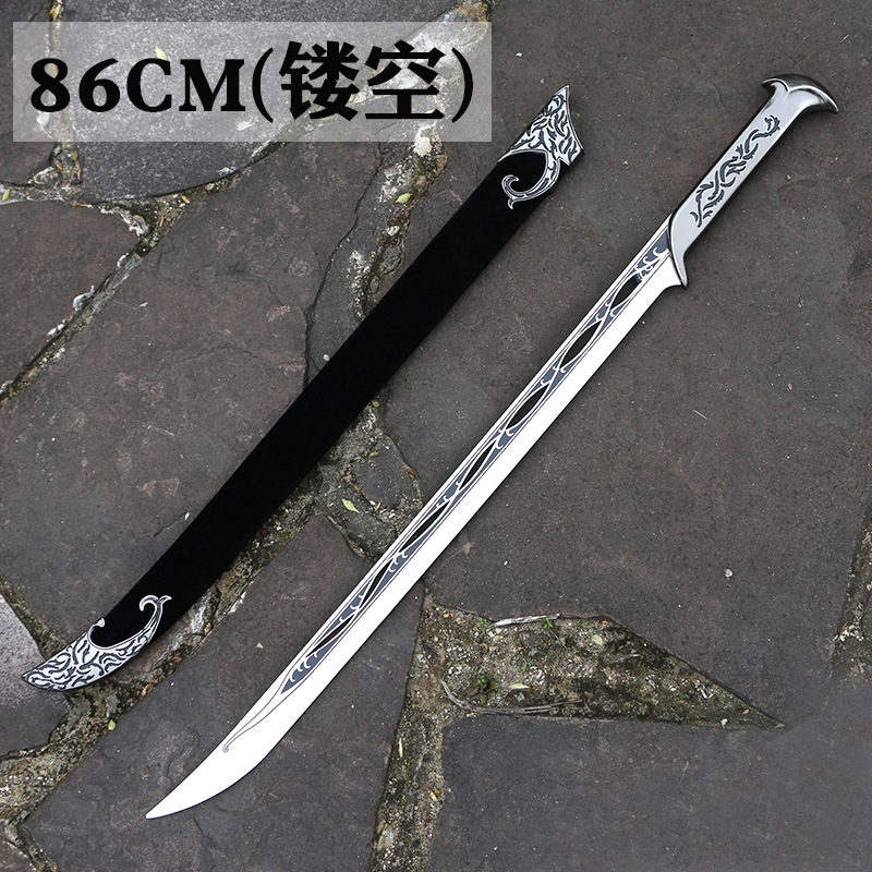 魔戒指环王精灵王刀剑霍比特人金属工艺品龙泉影视装饰挂板未开刃