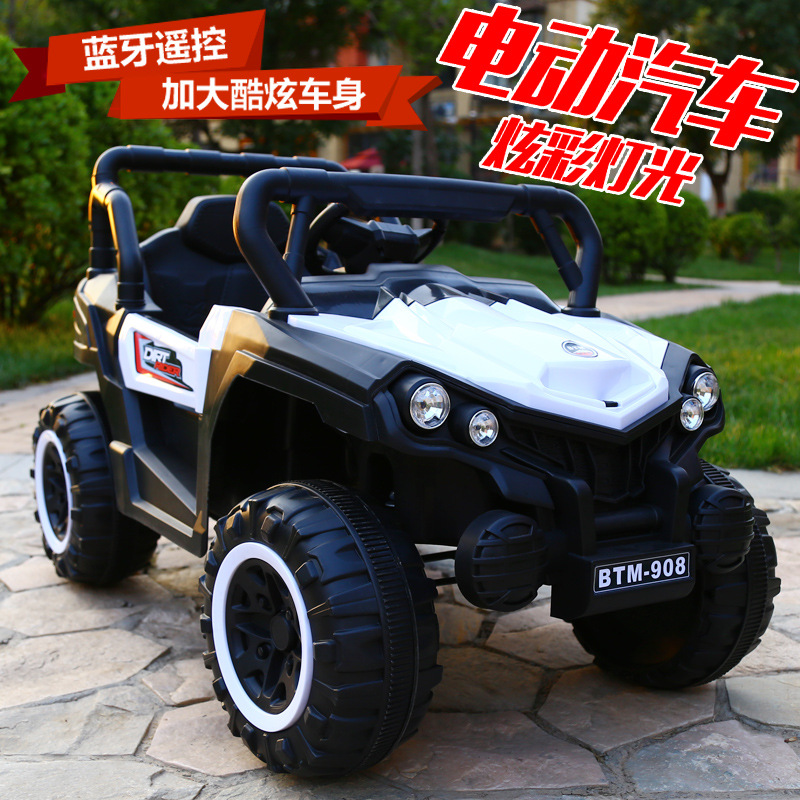 Children's Four-Wheeled Electric Car Remote Control Four-Wheel Drive Electric Car Children's Car Seat Baby's Toy Car Stroller