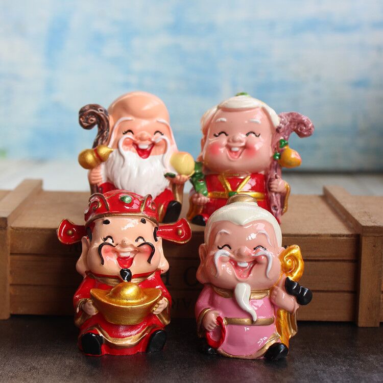 寿公寿婆蛋糕装饰摆件 汽车用品车载摆饰 家居树脂工艺品摆件