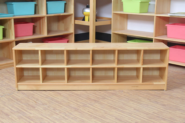 幼儿园鞋柜_现货供应幼儿园木质鞋柜早教舞蹈室儿童实木书包柜松木12