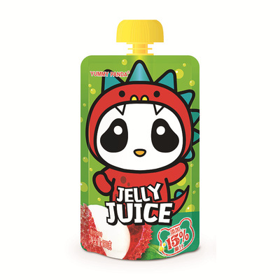 马来西亚进口儿童食品批发 雅米熊猫水果味果汁可吸果冻150g