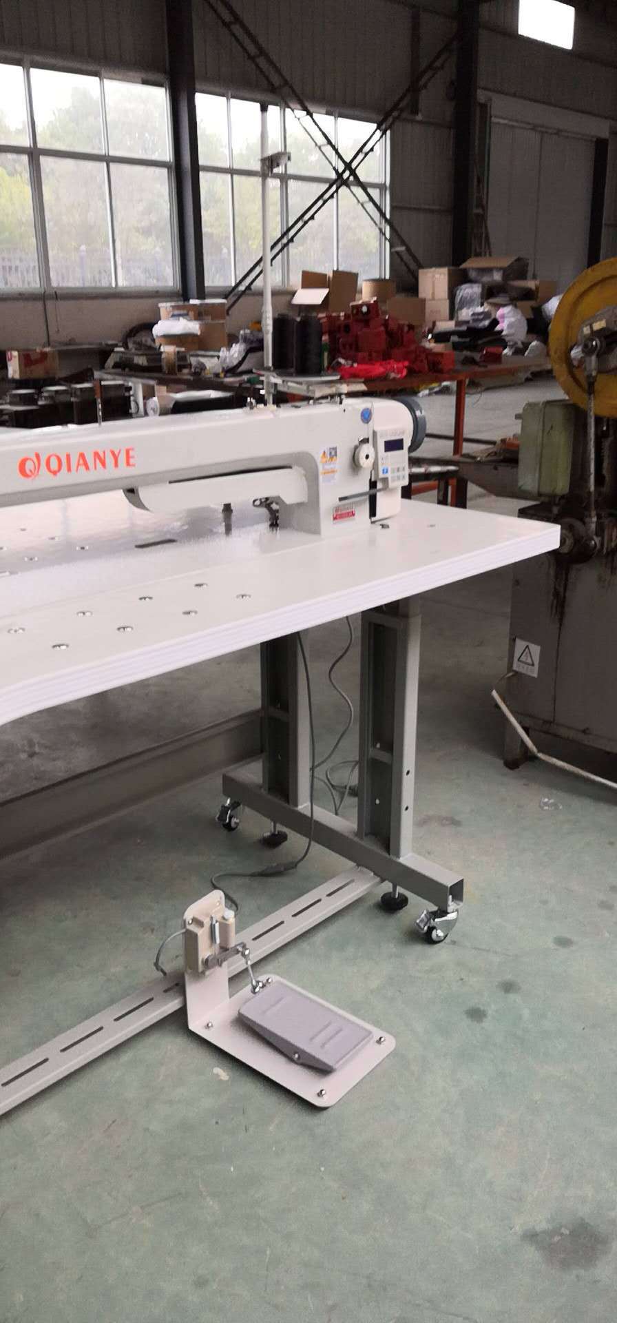电脑长臂绗棉机 帐篷座垫绗缝机 千业0303dy床垫皮革厚料同步车