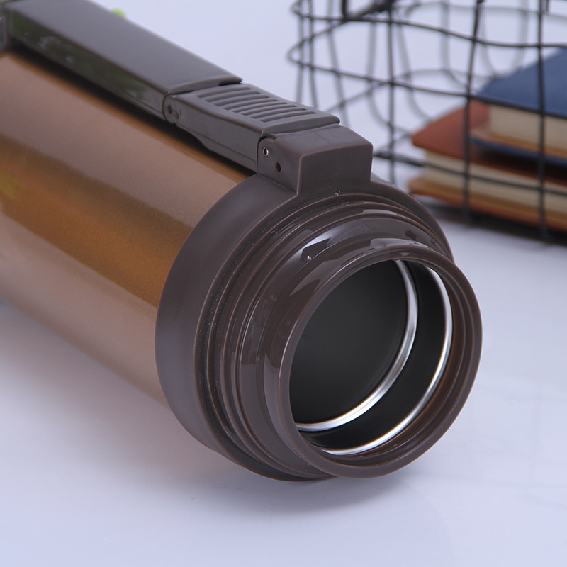 新款大容量不锈钢保温水壶户外旅行折叠手柄保温瓶可定制一件代发