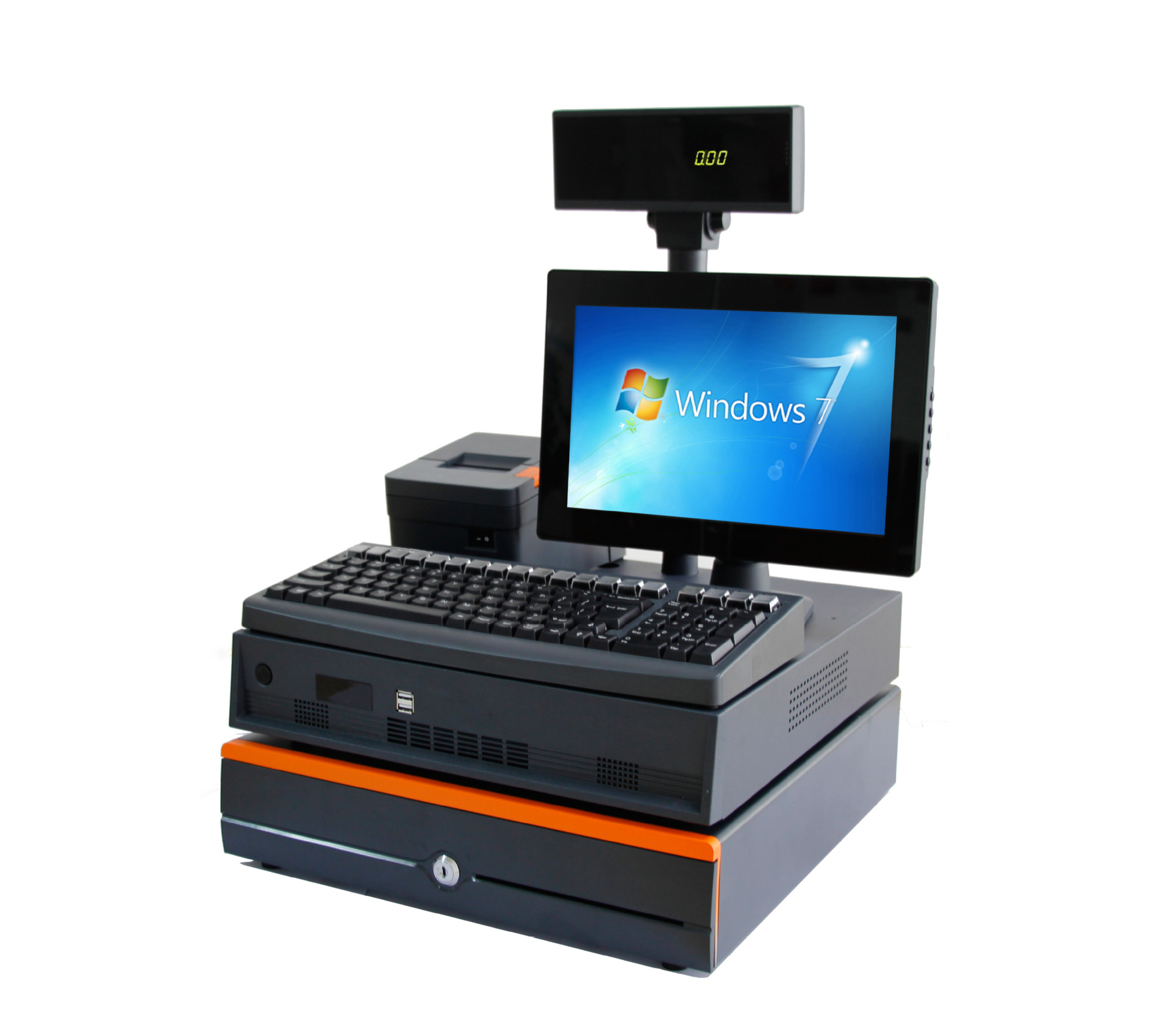 tco收银机超市便利店母婴医药服装生鲜店一体收银pos机系统