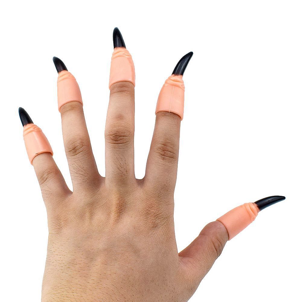 万圣节装饰道具巫婆指甲鬼僵尸指甲肉色手指套化装舞会人物装扮