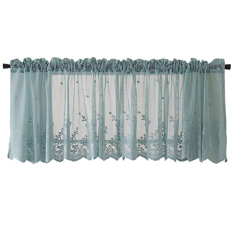 Kitchen Coffee Curtain Wearing Rod Lace Short Curtain