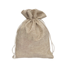礼品麻布袋 咖啡豆小布袋子jute bag13*18抽绳餐具束口亚麻布袋