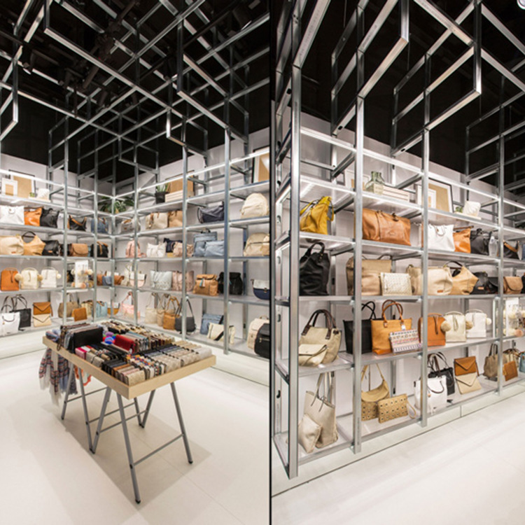 厂家店铺手提包包陈列架 不锈钢包包货架多层箱包女士钱包展示架