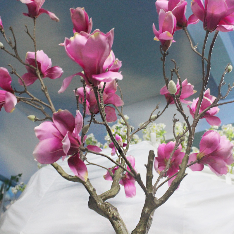 东莞室内仿真盆景玉兰花树假树大型树可设计定做仿真树厂家直销