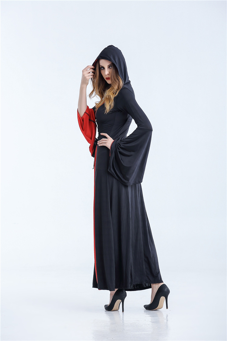 万圣节 吸血鬼恶魔服装 死神鬼衣服 女巫婆化装舞会派对服表演服