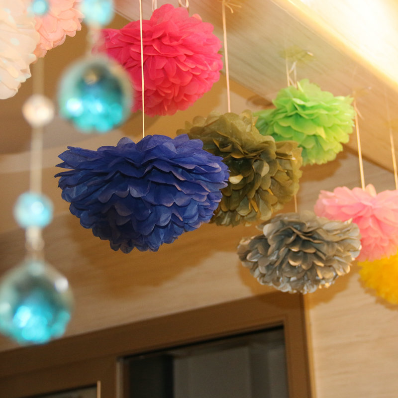 纸花 纸花球 婚庆装饰 家庭装饰 手工拉花