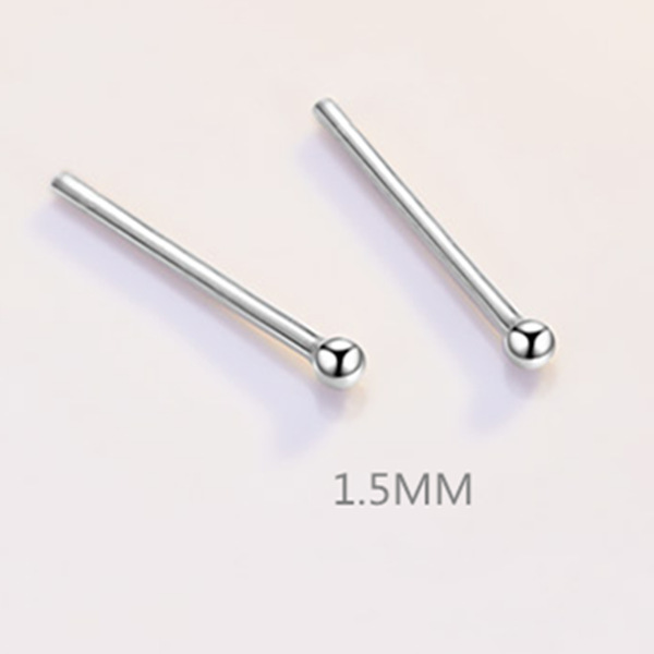 Removal-Free before Sleep Stud Earrings 999 Sterling Silver Ear-Caring Ear Bar Wearable While Sleeping Earrings for Men and Women Student Earrings