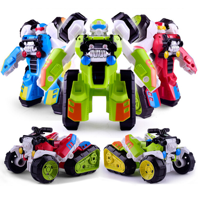 厂家直销变形玩具机器人 儿童变形玩具批发 爆款一步变形机器人