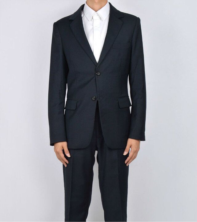 定制修身后开叉两粒扣男西装西服