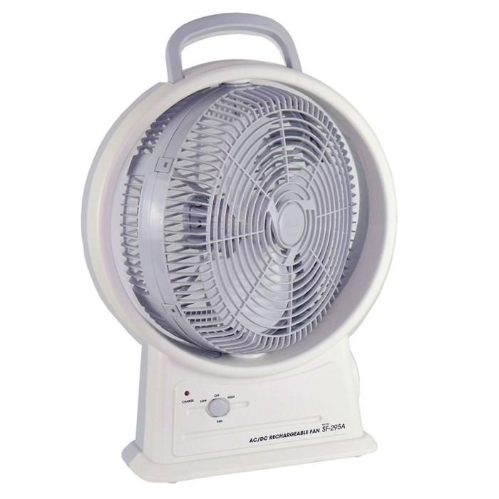 厂家直销sunca新佳295a充电风扇家用宿舍应急交直流12寸静音便携