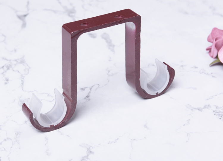 厂家批发顶装天花板吊顶窗帘杆顶装支架罗马杆双支架底座托架配件