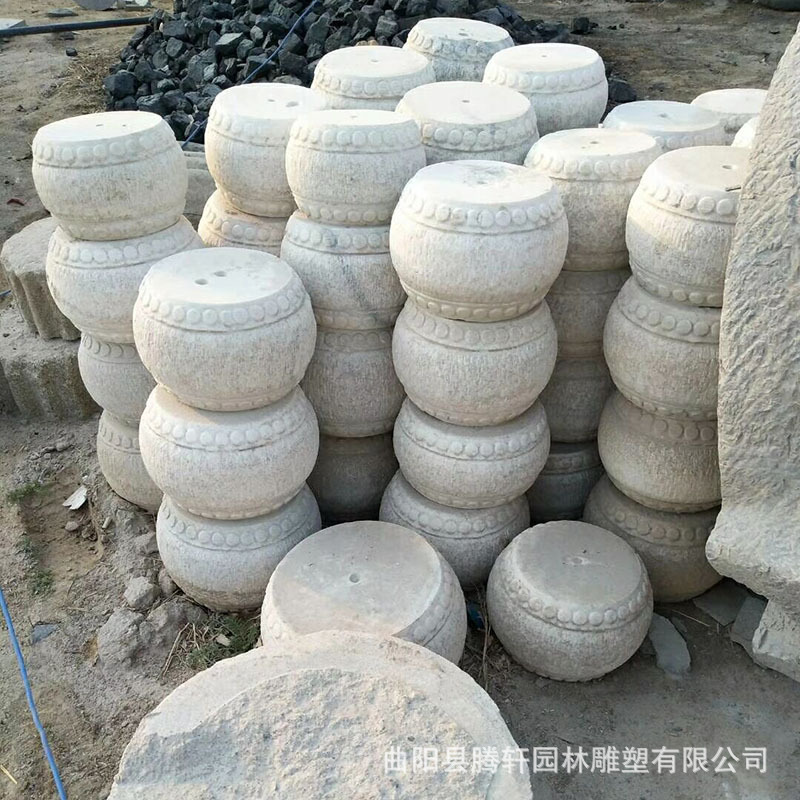 厂家批发仿古青石柱基石 垫基石 柱脚石 柱墩石 石柱础 包柱石