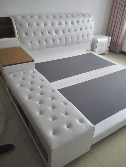 8米简约现代软床智能婚床主卧家具838款