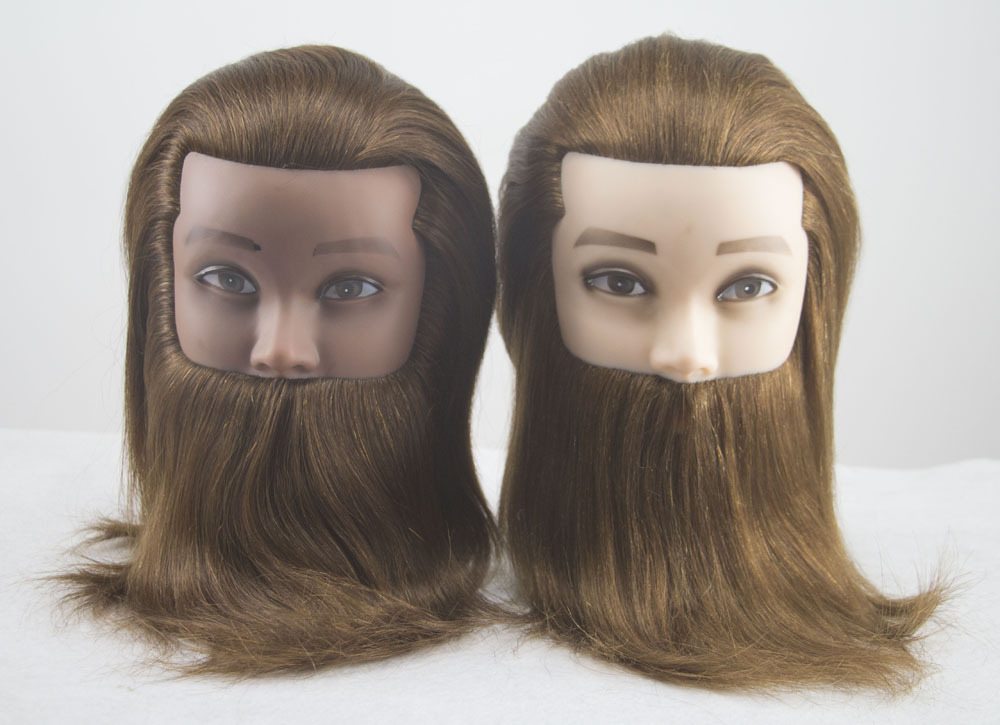 男士短发模特头全真发头模带胡子发廊美发专用剪发模特头练习头