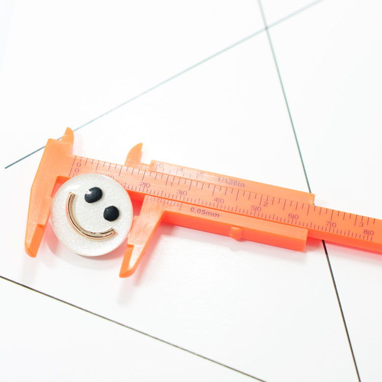 80mm迷你塑料卡尺文玩饰品纽扣卡尺迷你游标尺饰品配件材料