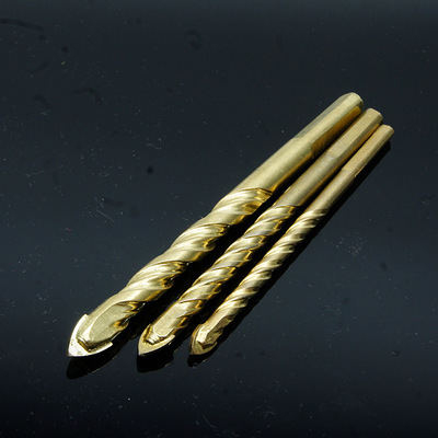 厂家直销镀金三角钻头 多功能玻璃钻头 玻璃钻头 墙壁钻