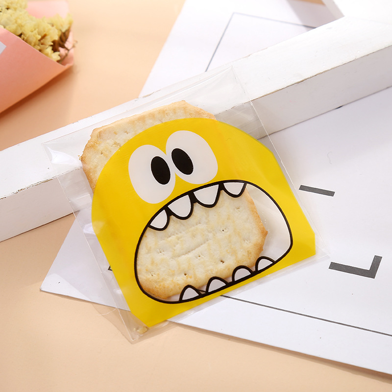 创意动物食品包装袋可爱卡通小怪物饼干烘焙包装袋糖果零食包装袋