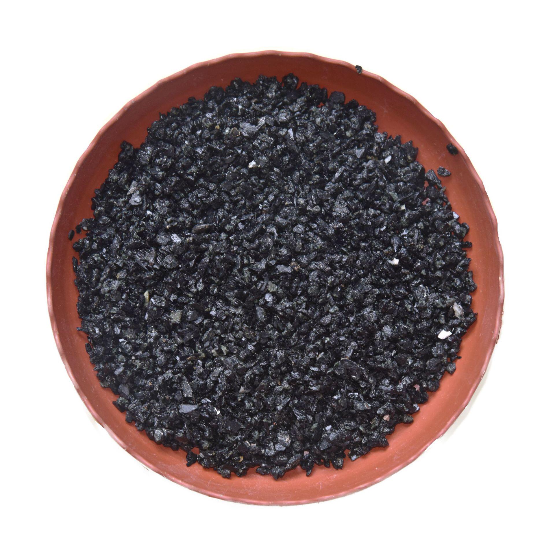 厂家批发单晶角闪石颗粒 电气石原矿 黑色质量好角闪石电气石粉