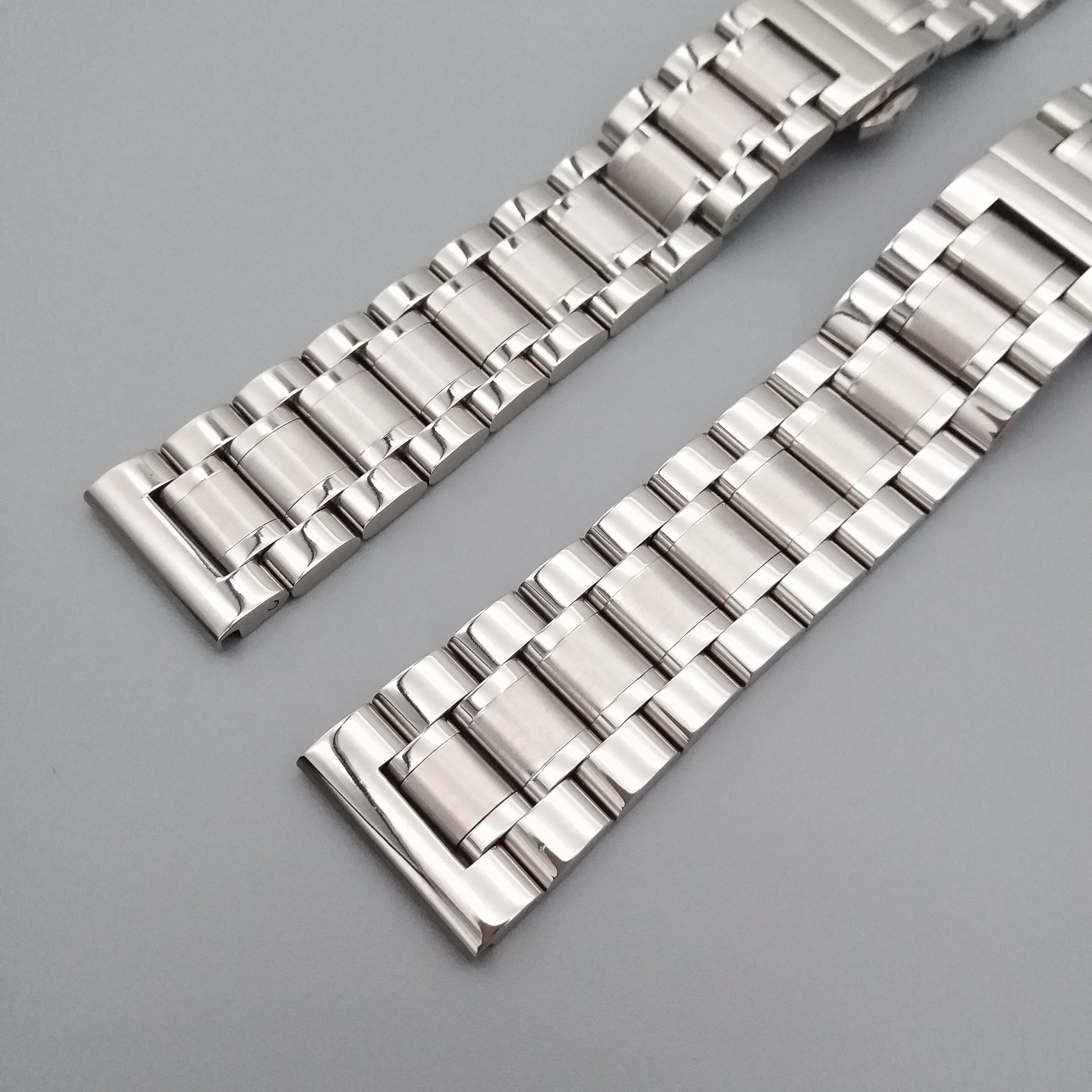 手表不锈钢表带名匠钢带 豪华实心表带14-24mm多尺寸 通用表带