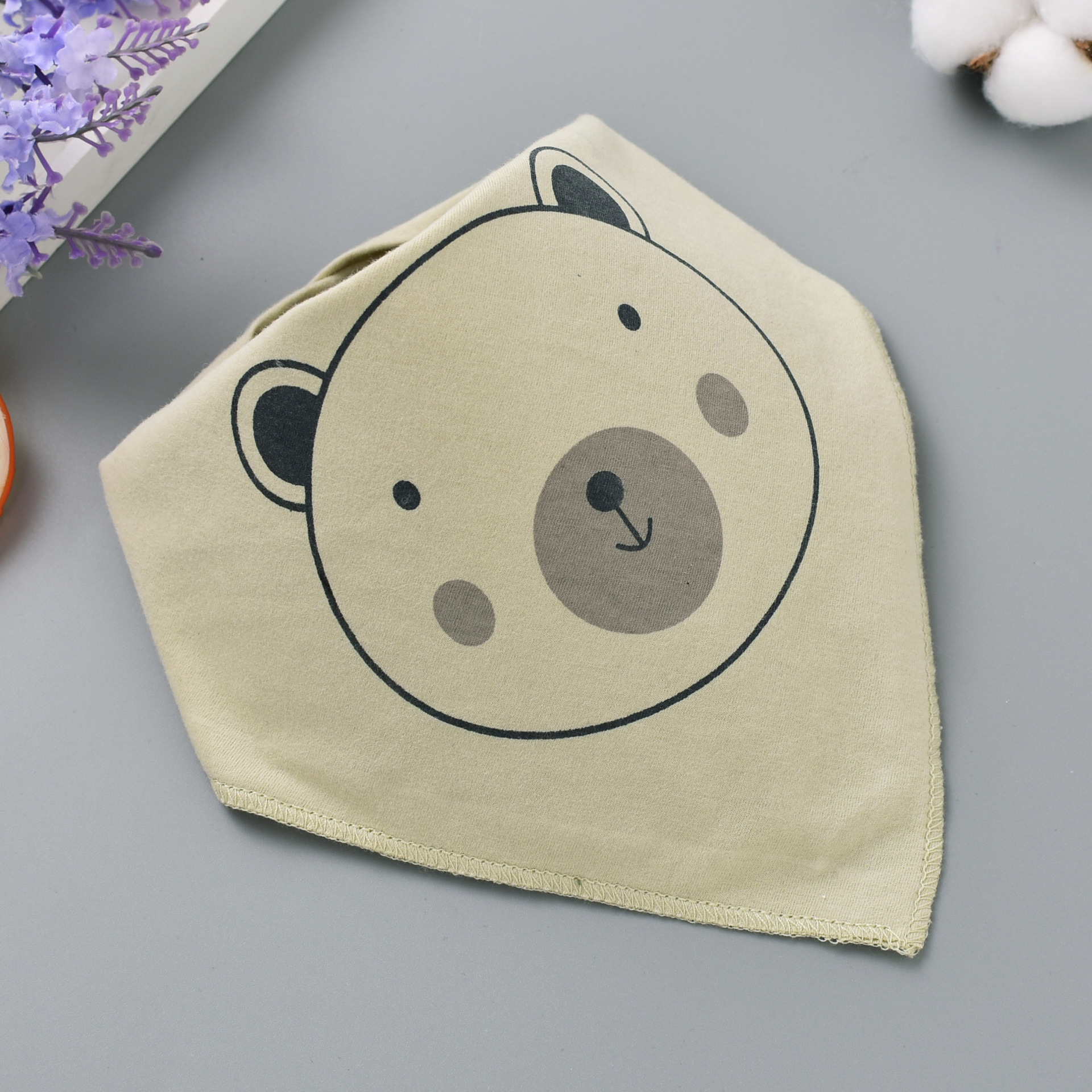 2018新款彩棉双层三角巾婴幼儿口水巾防水宝宝用品厂家批发梦鑫园