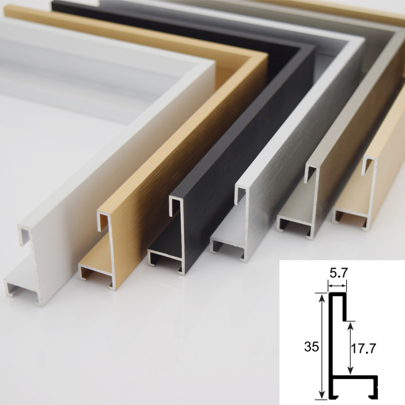 铝合金相框型材窄边立体北欧装饰画拼图画框写真广告海报框定制