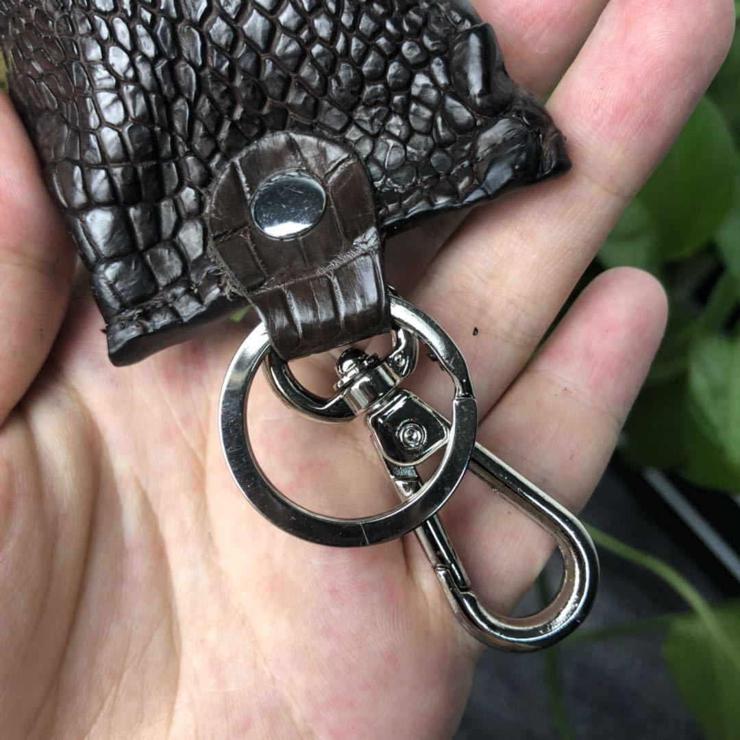 鳄鱼皮爪子钥匙扣 鳄鱼抓子礼品挂件扣男士汽车个性高档