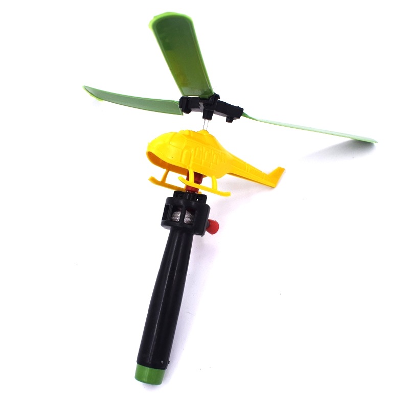 拉线飞机组装飞机儿童飞行玩具带拉线的飞机手动一元一件地摊货源