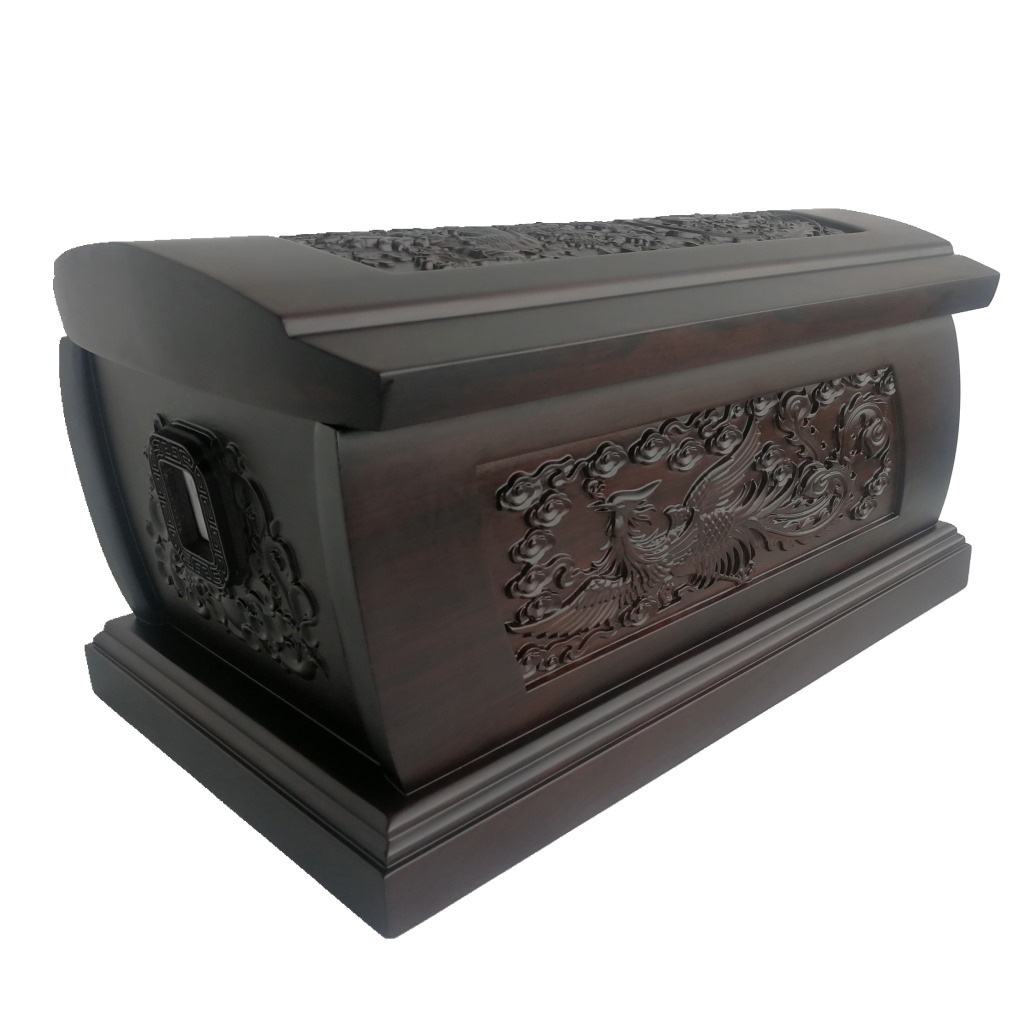 49cm龙凤棺【二十多年专业厂家低价供应批发】优质新款黑檀木棺材