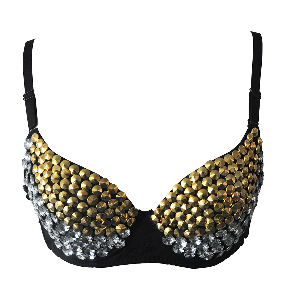 厂家供应肚皮舞文胸钉珠文胸亮片文胸夜店文胸肚皮舞演出服