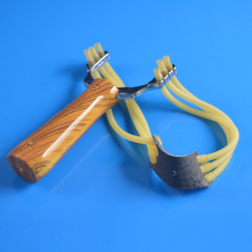 直销红木迷彩野狼卡球皮筋金属塑料弹弓厂家合金射击用品户外弹弓