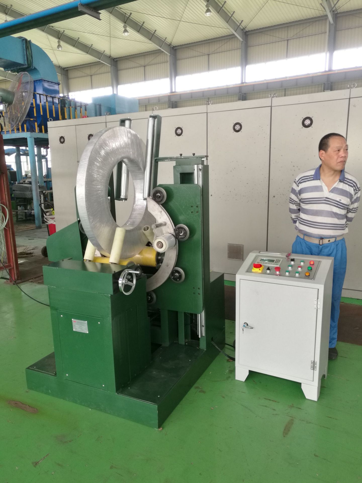 定做 钢卷包装机 钢带缠绕包装机 环形缠绕机 胶管缠绕机