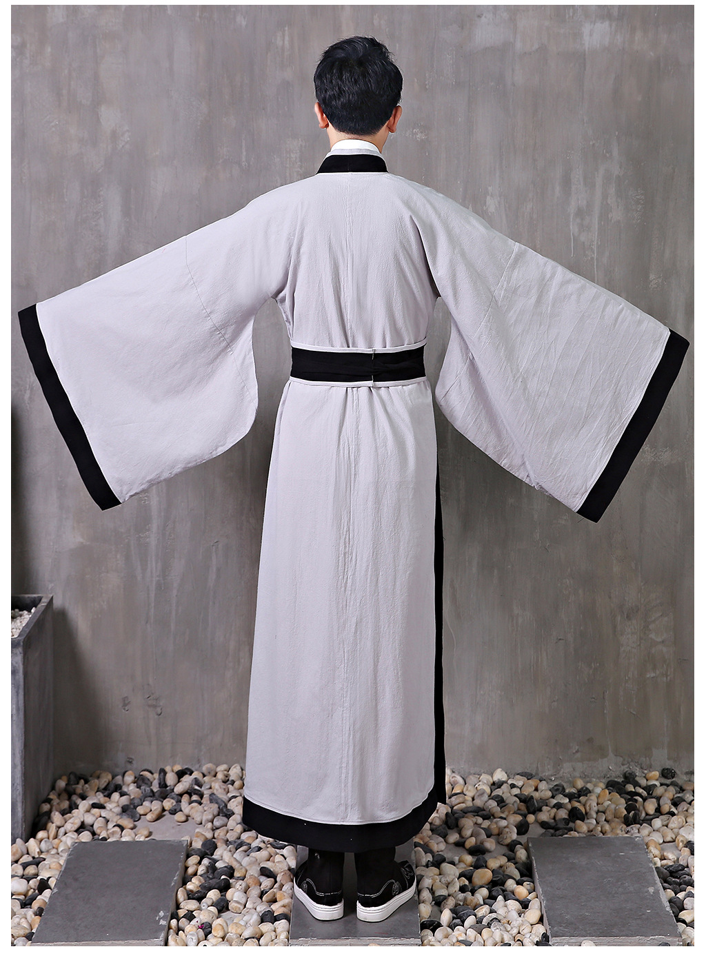 国风传统天丝棉直裰男士古装汉服秀才书生民族服饰