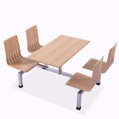 厂家热销食堂餐桌 学校工厂不锈钢连体餐桌椅 餐厅食堂员工桌椅