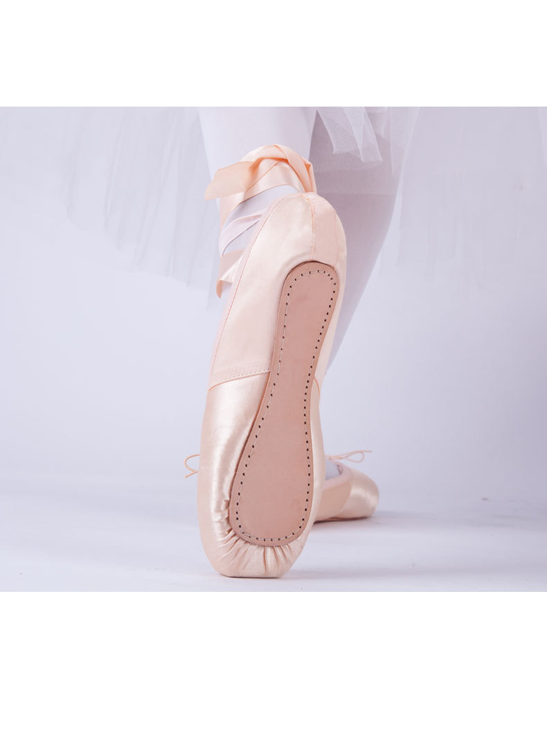 红舞鞋成人儿童绑带芭蕾舞足尖鞋缎面硬鞋练功鞋舞蹈鞋10072