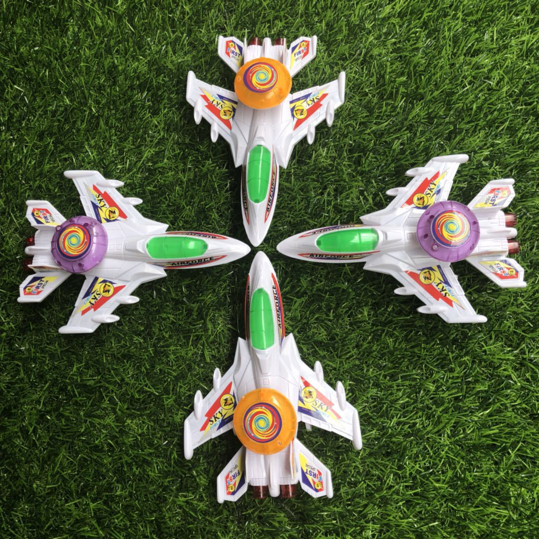 义乌儿童玩具批发创意仿真拉线发光飞机儿童益智玩具地摊货源热卖