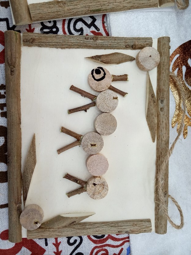 空白树皮相框儿童手工制作diy白胚美术材料包绘画粘土