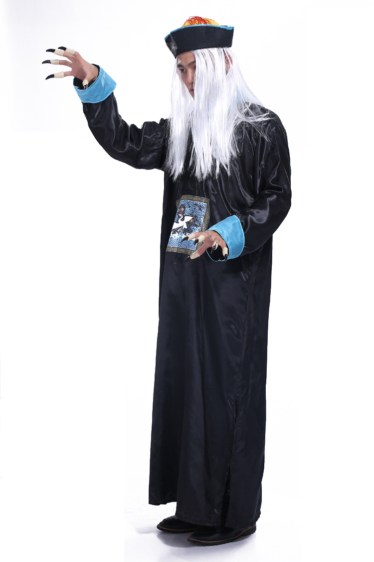 cosplay万圣节成人男鬼衣阎王黑白无常 清朝僵尸服装恐怖鬼衣套装