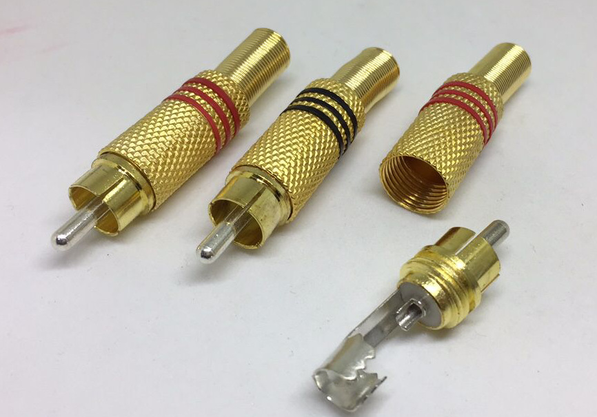 莲花 插头 rca 接线 焊接 音频端子连接器-阿里巴巴