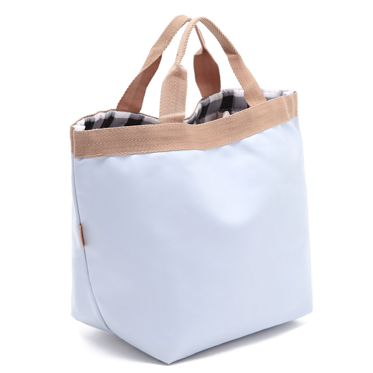 小清新pu皮革防水手提袋饭盒袋 工作午餐包敞口 b4399