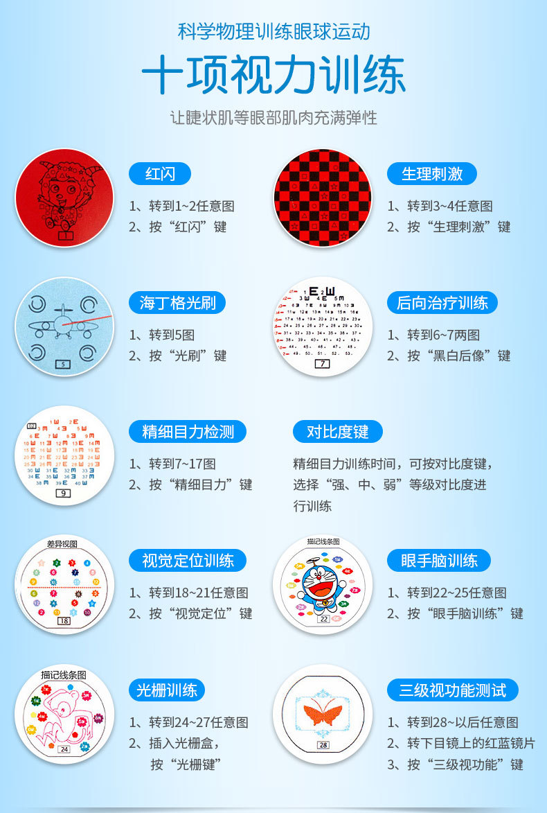 福盛康二代弱视治疗仪 vp-2s 第二代弱视综合理疗仪 2s 2双
