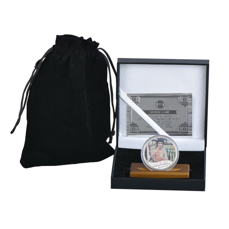 镀银纪念币生日礼物功夫星李小龙金属挑战硬币收集