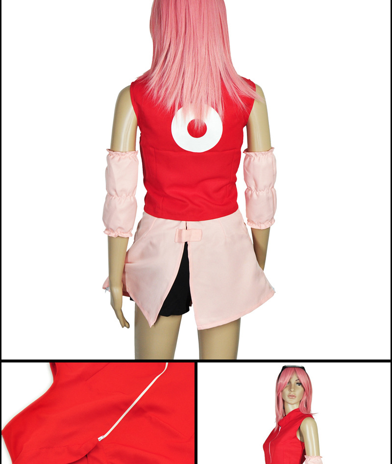 火影忍者小樱战斗服春野樱衣服角色扮演服女忍者服小樱二代欧码