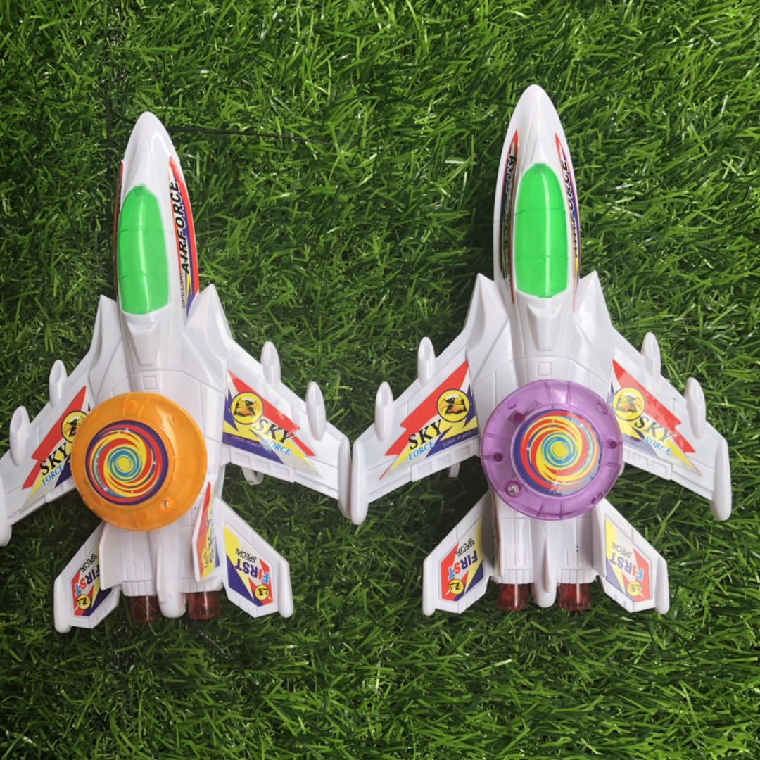 义乌儿童玩具批发创意仿真拉线发光飞机儿童益智玩具地摊货源热卖